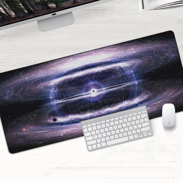 

mouse pads & wrist rests space xl pad hd print universe abstract art computer gamer locking edge mousepad xxl keyboard pc mice mats for cs g