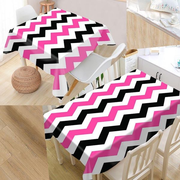 

table cloth chevron pattern custom rectangular oxford print waterproof oilproof square cover party tablecloth