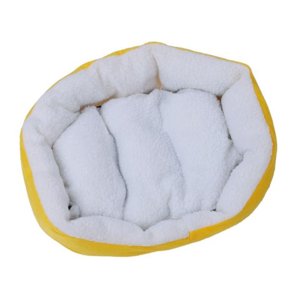 

kennels & pens waterproof super warm soft fleece puppy pets dog cat bed house basket nest mat - yellow