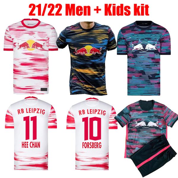 

21 22 leipziges soccer jersey 2021 2022 werner poulsen forsberg hee chan sabitzer upamecano szoboszlai kluivert inicio fora camisa camisas p, Black;yellow