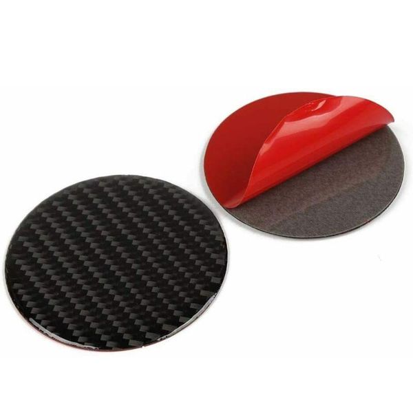 

car organizer carbon fiber 2pcs central replacement mat pad trim sticker