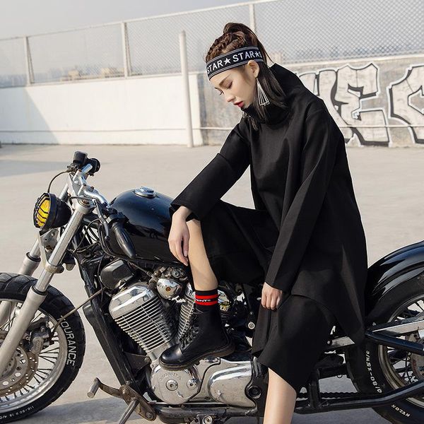 

women's hoodies & sweatshirts spring autumn sweater fashion trend street cloak pullover outdoor casual long-sleeved top, Black