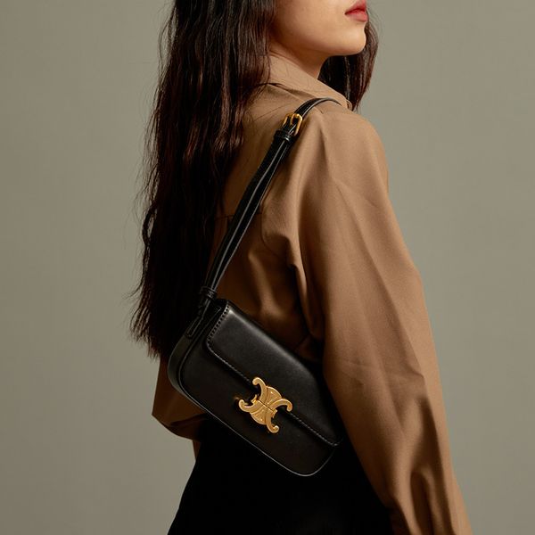 

70% off factory store bag women 2021 arc de fashion simple single shoulder ol armpit french stick bag