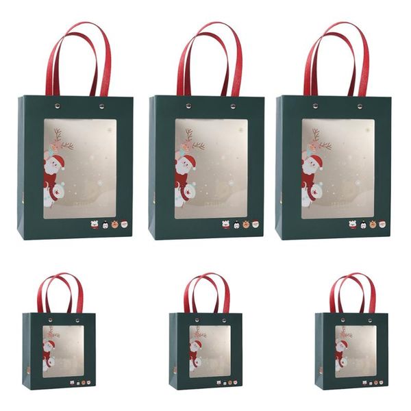 

6pcs gift bag christmas candy container paper festival packaging wrap