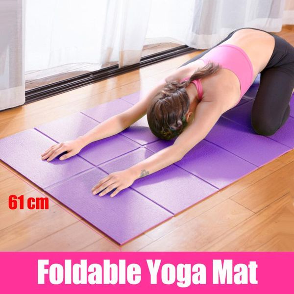 

senior foldable yoga mat thick 4mm body aligning training sport carpet fitness pilates gym workout exercise non-slip mats