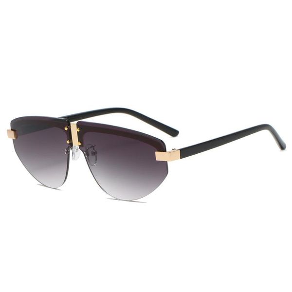 

sunglasses fashion trend simple rimless for women men classic retro summer driving sports uv400 sun glasses shades eyeglasses, White;black
