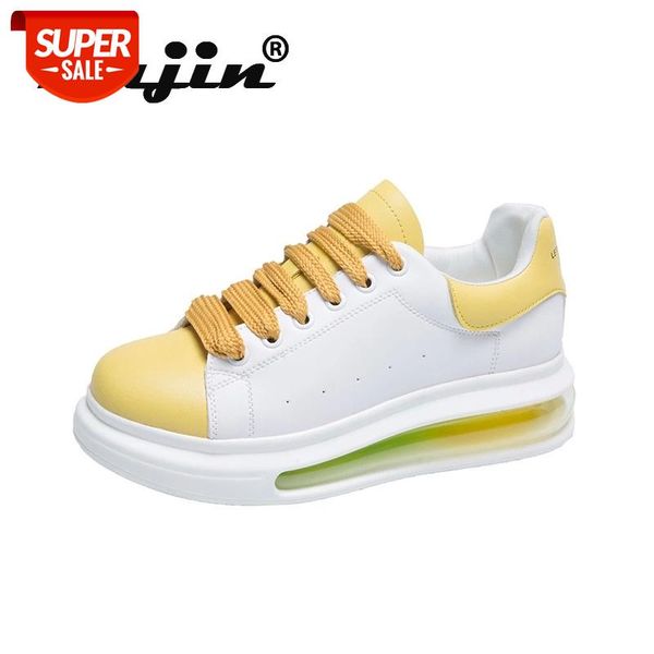 

fujin women single shoes 2021 spring flat bottom fashion round toe mixed colors lace breathable fabric causal women sneakers #8w98