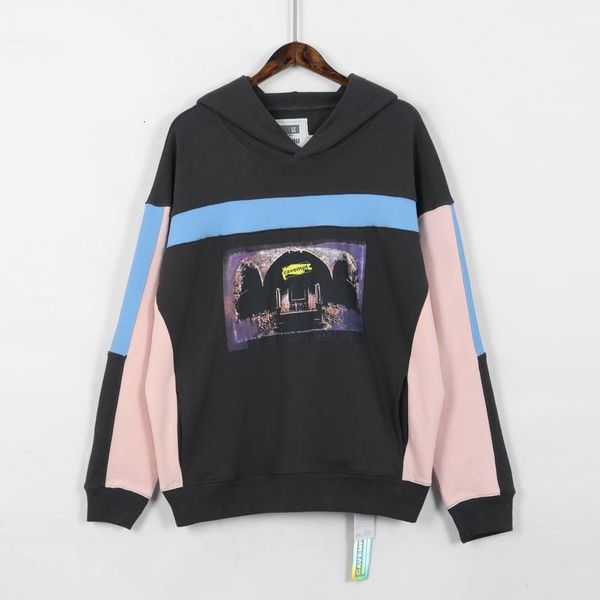 

cavempt high-quality floral combining hooded hoodie, Black
