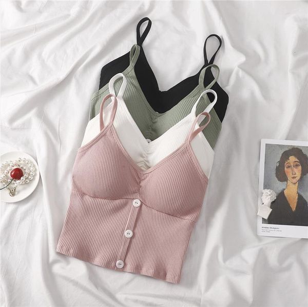 

tube knitted strap women cami vest knitting corset crop dropshipping, White