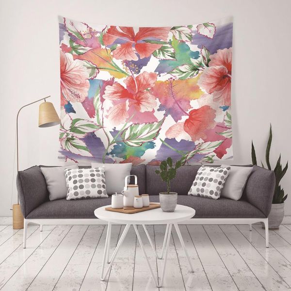 

tapestries yaapeet 1pc polyester flower pattern wall tapestry dining-room pretty printed hanging high-quality pastoral decor