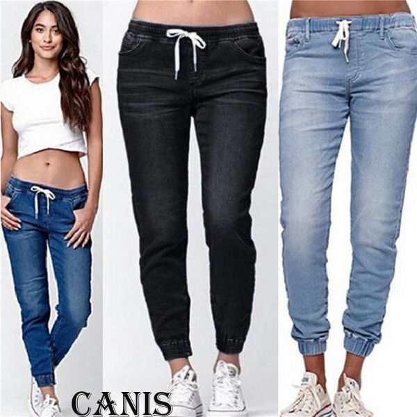 

women's jeans 2021 washed high waist skinny ripped denim pants slim pencil trousers fashion plus size s-5xl, Blue