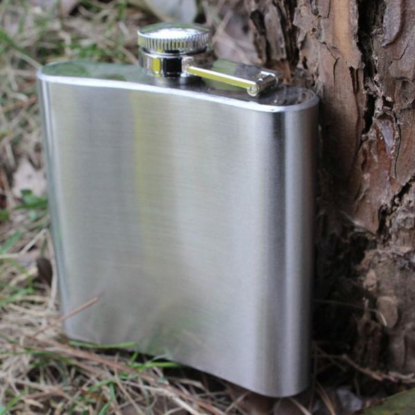 

hip flasks portable 6oz stainless steel leather flask wine beer whiskey alcohol vodka bottle container