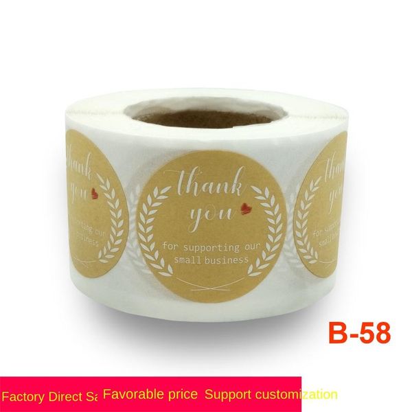 

gift wrap white font red heart thank you sealing sticker decoration adhesive