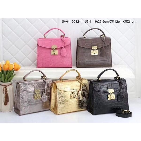 

design bag [] fashionable versatile crocodile pattern portable one shoulder messenger bag