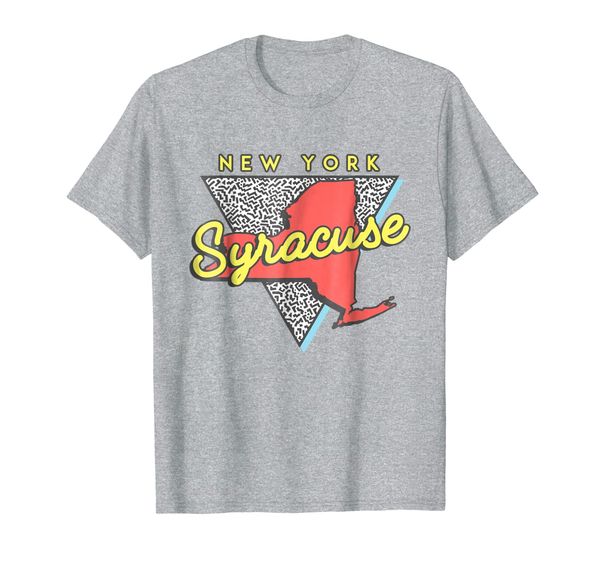 

syracuse new york t shirt vintage triangle, White;black