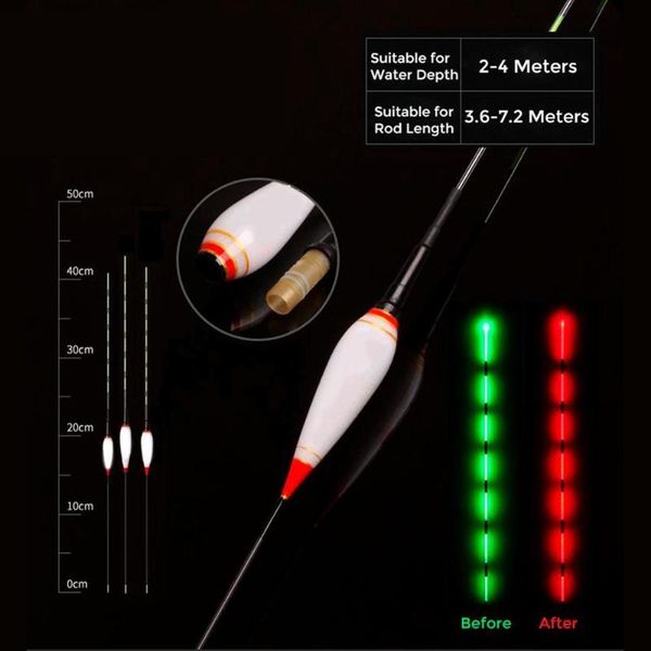 

smart float bite alarm fish bait led light automatic night electronic color change changing strike intelligent fishing accessories