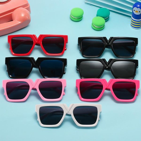 

sunglasses 2021 kids cat eye square children brand designer round sun glasses for girls boys eyewear uv400, Blue
