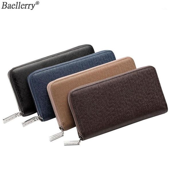 

wallets casual big capacity men wallet baellerry brand women leather purse ladies phone zipper 2021 card holder money bag1, Red;black