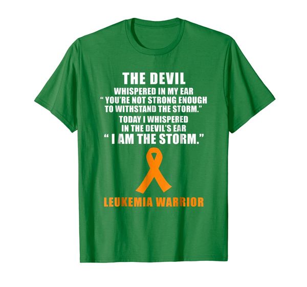 

i am the storm leukemia warrior shirt, White;black