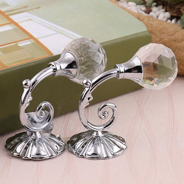 

luxurious metal crystal glass curtain holdback wall tie back hooks hanger holder red bronze/ gold/ silver other home decor