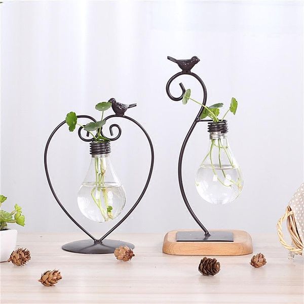 

vases 2 types modern style glass tableplant bonsai flower christmas decorative vase with metal tray home decoration accessories