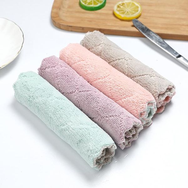 

cleaning cloths double-sided strong soft kitchen household dishes cloth ti99
