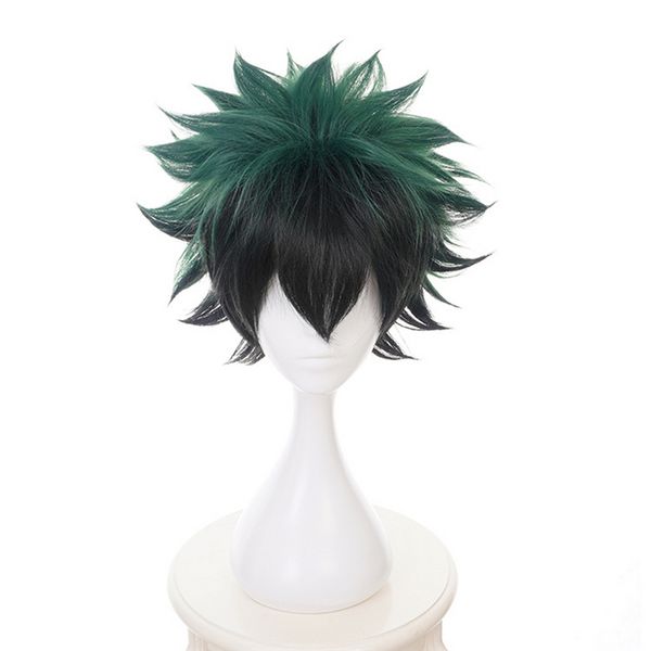 

my hero academia izuku midoriya wig boku no hero academia/academy role play fake hair izuku midoriya deku cosplay wig, Black