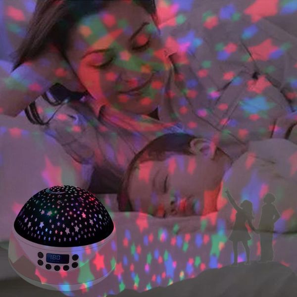 

party decoration led usb remote control music night light projector rotating star sleep romantic projection lamp atmosphere