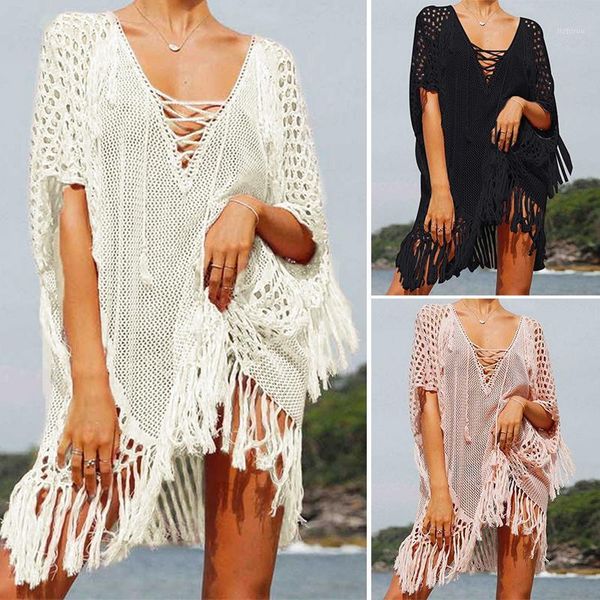 

beach see-through v-neck blouse bikini net women's swimwear, White;black