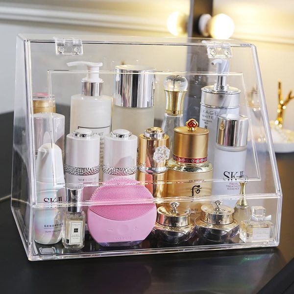 

storage boxes & bins anfei large ps plastic makeup cosmetic drawer box clear bottles organizer holders c5061