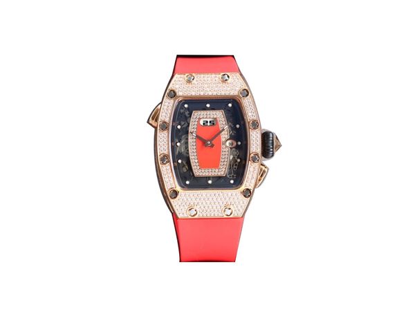 

fine steel case for women's watch, matched with imported original movement, oak tape and folding buckle 31mm, Slivery;brown