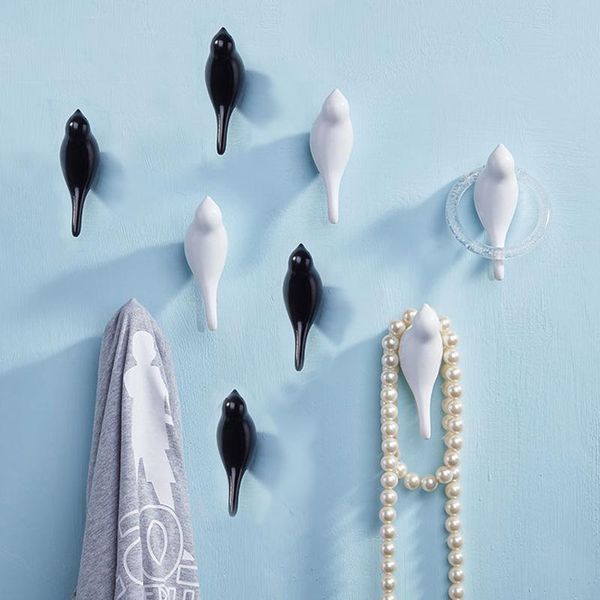 

hooks & rails creative wall bird decoration resin wood grain bedroom door after the animals 3d coat hook single hanger