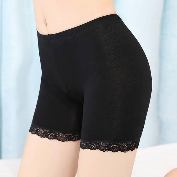 

women's leggings fashionable summer ice silk safety pants, Black