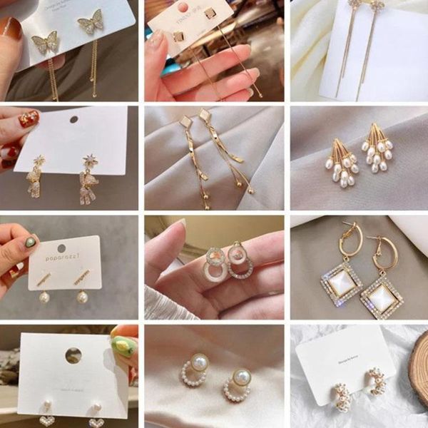 

dangle & chandelier women's earrings set pearl for women bohemian fashion jewelry geometric crystal heart tassel arrival, Silver