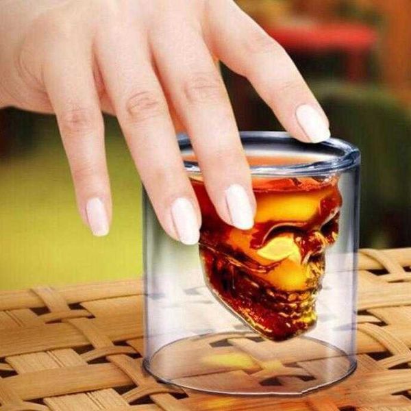 

25ml 70ml 150ml 250ml wine cup skull glass sbeer whiskey halloween decoration creative party transparent drinkware drinking glasses fy45