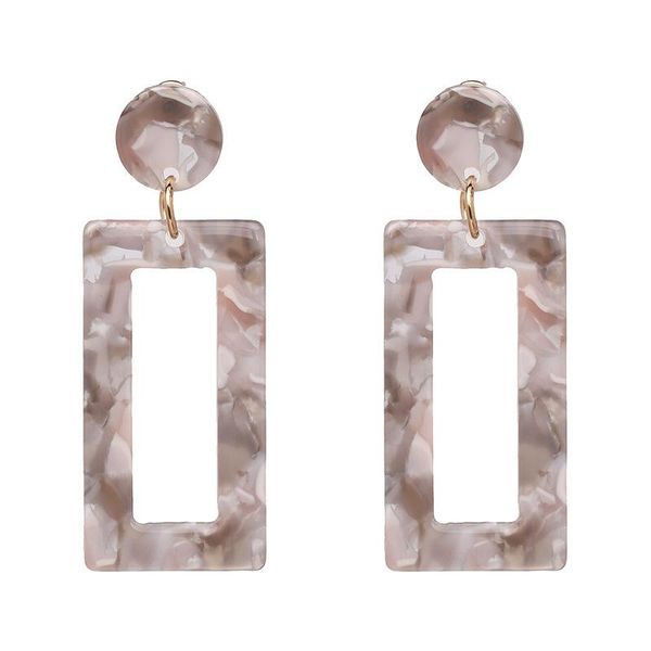 

dangle & chandelier charms vintage hollow rectangle yellow green grey cloud pattern acrylic pendant round studs big women earring forgif, Silver