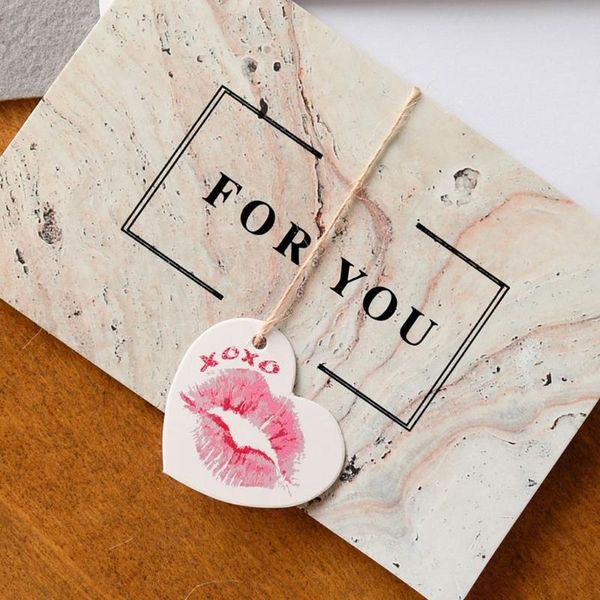

jewelry pouches, bags 50pcs sweet love gift tags heart hang lovers valentine's day kit, Pink;blue