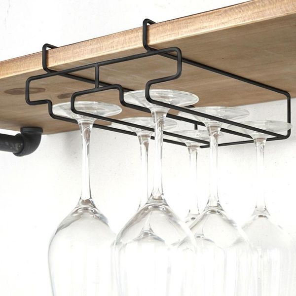 

kitchen storage & organization stainless steel wine glass holder stemware rack under cabinet cup hanger shelf fit for the 0.8 or less