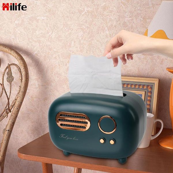 

tissue boxes & napkins napkin case radio shape dustproof home decoration deskpaper holder ornament craft box wet wipes storage