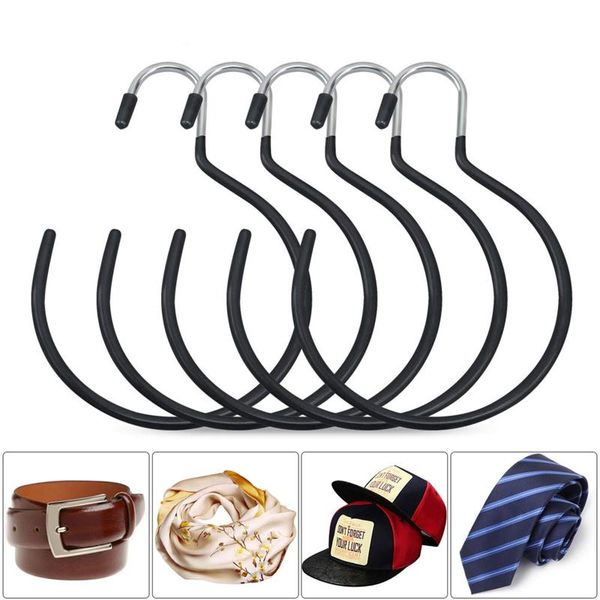 

hooks & rails metal non-slip belt rack scarf ring hangers ties hanging hook closet organizer holders for scarves belts and jewelry