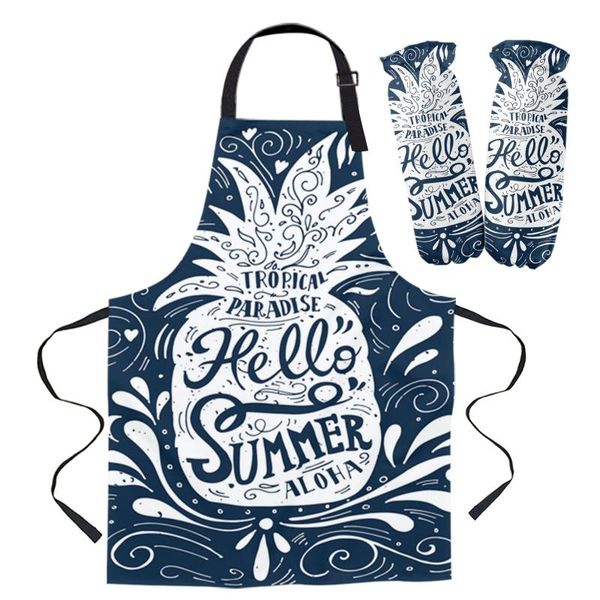 

aprons pineapple fruit lines apron kitchen household cleaning barber baking accessories for woman