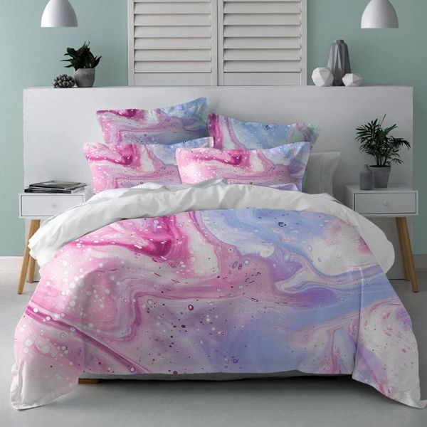 

bedding sets rainbow marble duvet cover set abstract art quilt  bed teens kids adult