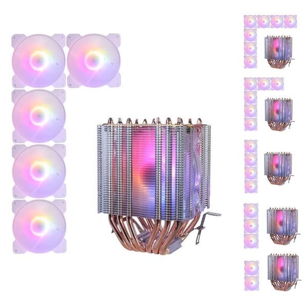 

copper tube cpu radiator chassis fan synchronous lighting 1150amd1366 2011 crystal lamp single fan+chassis fans & coolings