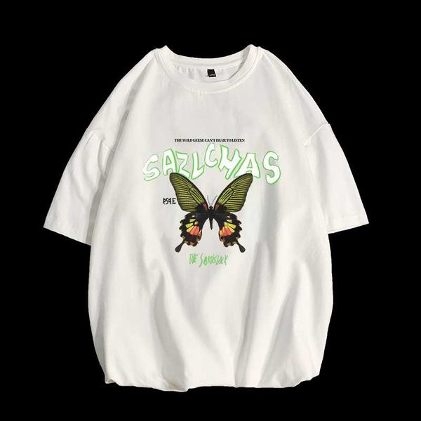 

men's t-shirts zhuzunzhe 2021 100% cotton t-shirt loose printing fashion casual summer youth short sleeve, White;black