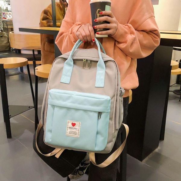 

fashion women canvas backpack casual kawaii backpacks simple school bags teenager girls travel kids