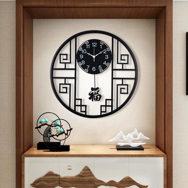 

wall clocks chinese wind clock house decoration living room modern design 50cm pendulum