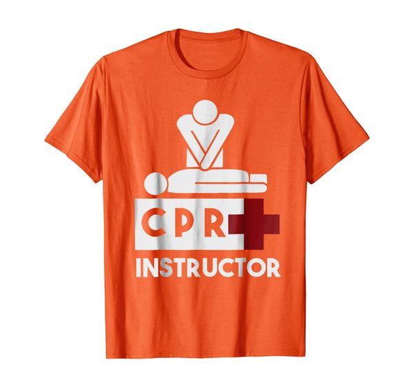 

red cross cpr instructor for men and women tshirt, White;black