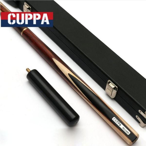 

cuppa 3/4 snooker cues 9.8mm tip with black cue case set padauk handle professional handmade billiard kit stick china