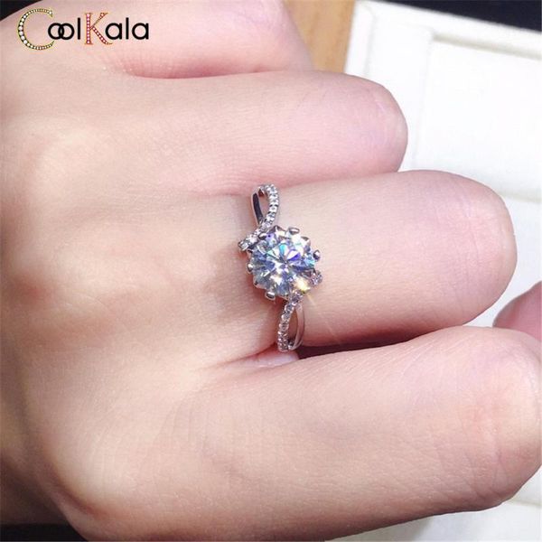 

wedding rings coolkala 2021 fashion jewelry romantic sweet open ring for female engagement, Slivery;golden