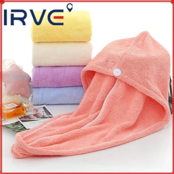 

shower caps microfiber hair fast drying dryer towel bath wrap hat quick cap turban dry lady household tool